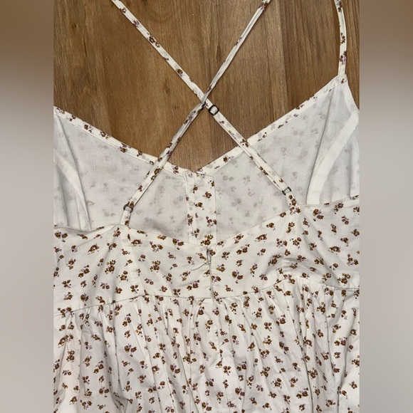 MADEWELL Alexa Ruffle Bodice Button Down Midi Dress Floral Coquette 90s Y2K Cute - Picture 6 of 14